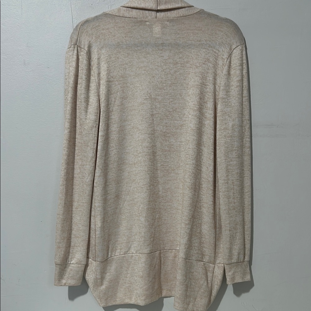 Essentials Beige Open Front Cardigan - Picture 3 of 6